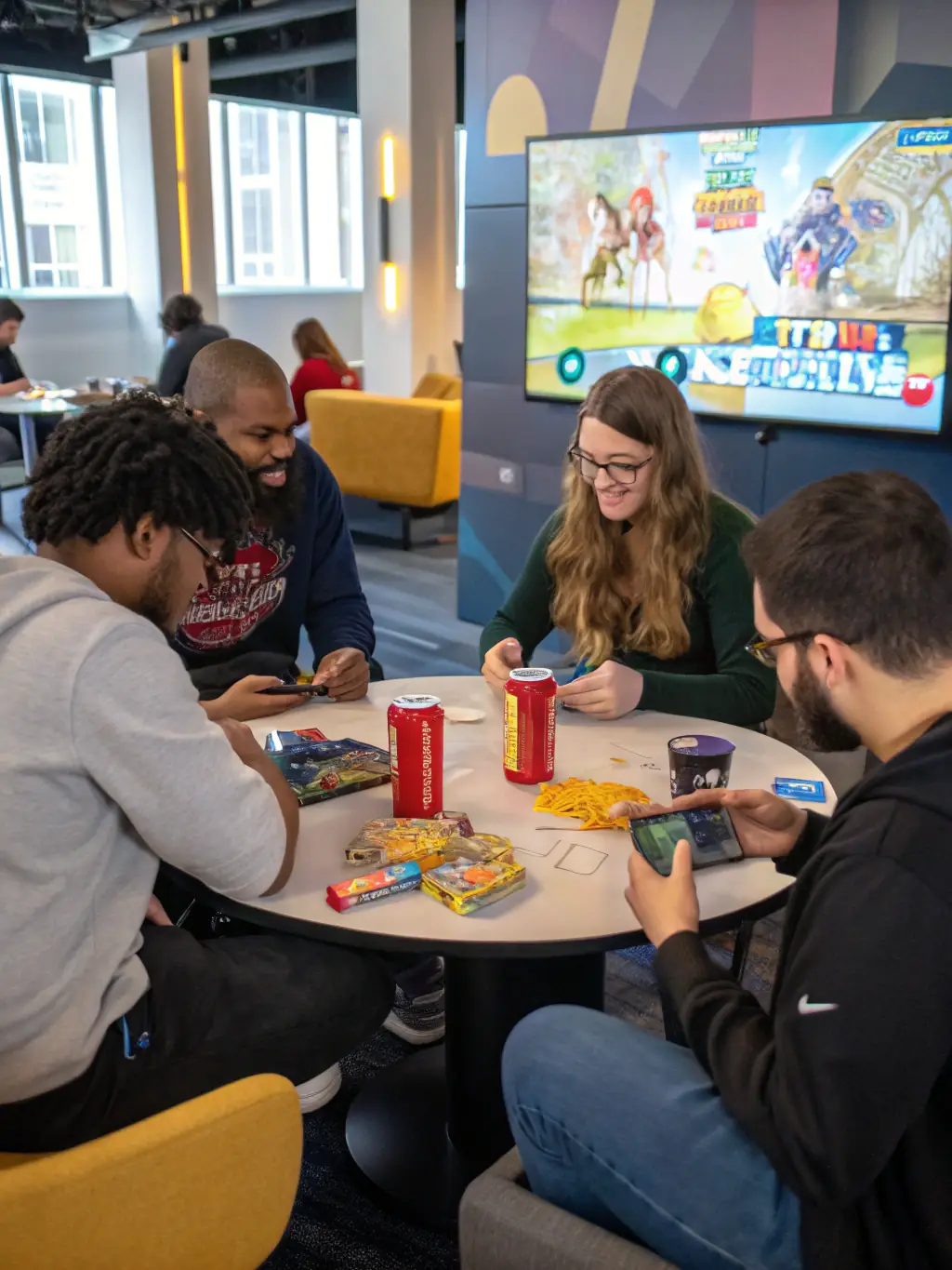 A photo of participants actively engaged in a workshop at DELTA-LAN, learning new gaming techniques and strategies from experienced players.